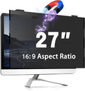Magnetic Computer Privacy Screen, 27 Inch Removable Hanging Shield for Frameless Monitor 16:9 Widescreen, Anti Blue Light Filter, Anti-Glare Protector