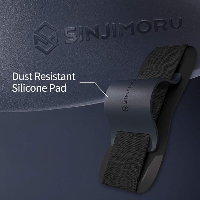 Sinjimoru Phone Grip with Silicone Band – Comfortable One-Hand Holder & Kickstand for Smartphones, Tablets, and eReaders for iPhone, Android, and Kindle Sinji Grip Silicone Midnight Blue