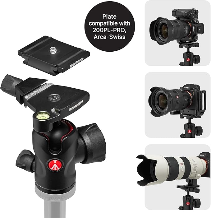 Manfrotto Befree Advanced AS, Camera Travel Tripod Kit, Twist Lock, Compatible with Arca-Swiss, Portable and Compact, Ball Head, Carbon Tripod for DSLR, Mirrorless, Camera Accessories