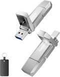 128GB USB C Flash Drive Up to 450MB/s USB 3.2 Solid State Thumb Drive 2-in-1 Dual Flash Drive Data Storage Memory Stick Compatible with Smartphone Tablet Computer Game Console
