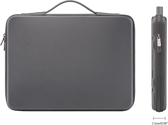 DOMISO 14 inch Laptop Sleeve with Handle Shockproof Computer Bag Waterproof EVA Protective Carrying Case for 14" ThinkPad E480/Yoga 920/13.5" Microsoft Surface Book/HP Pavilion 14 Stream 14, Dark Grey