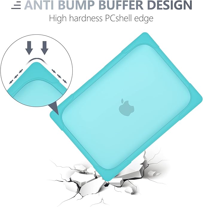 Batianda for New MacBook Air 13.6 inch Case 2025 M4 2024 2022 Release Model A3240 A2681(M2) A3113(M3), Heavy Duty Shockproof Protective Hard Shell with Fold Kickstand & Keyboard Cover, Light Blue