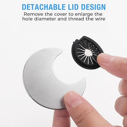 Desk Grommet 2-3/8" (60 mm), Desk Cord Hole Cover, Cable Grommet ABS Plastic, Desk Hole Grommet for Office and Home Table Cable, Detachable Cable Cord Organizer (Silver Sand 8 Pcs)