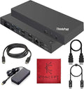 Lenovo 40AN0135US Thunderbolt 3 Dock Gen 2 Dual UHD 4K Display - Thinkpad Docking Station Dual Monitor with HDMI, DP & TB3 Cable (Renewed)