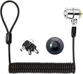 8Feet 3keys Security Retractable Cable Lock Portable Keyed Laptop Lock for Monitors, Laptops, MacBooks, Tablets, iPad,Mac mini, (Keyed Different+Black Anchor Plate) (1 Pack)