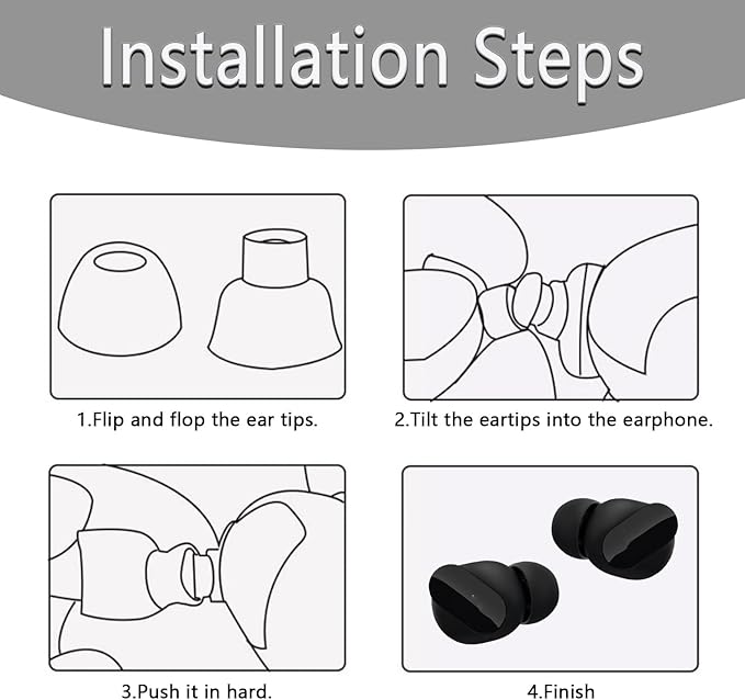 Replacement Silicone Ear Tips for Beats Fit Pro/Studio Buds/Studio Buds+ Headphone, 6 Pairs Earbuds Eartips L/M/S, Eargels Set Fit in Case, Earplug Ear Cap, Ear Buds Accessories-Black