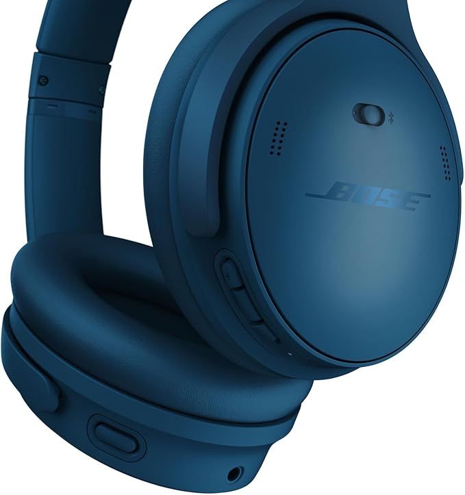 Bose QuietComfort Bluetooth Headphones, Wireless Headphones with Active Over Ear Noise Cancelling and Mic, Deep Bass, Up to 24 Hours of Playtime, Twilight Blue - Limited Edition Color