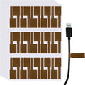 uxcell 300 Pcs Cable Labels, Waterproof Wire Cord Labels Tags, Cord Organizer Management Tags for Charger Cable Organizer Wire Markers Printer and Handwriting, Brown