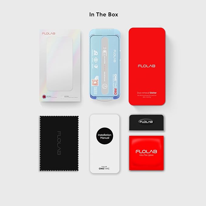 FLOLAB NanoArmour ONETIME PRO for iPhone 15 Pro Max Screen Protector, Anti-Reflective, Anti-Rainbow, 3D Tempered Glass, Ultra Clear, Edge Reinforced, Easy Install, Dust-Free, Scratch Resistant