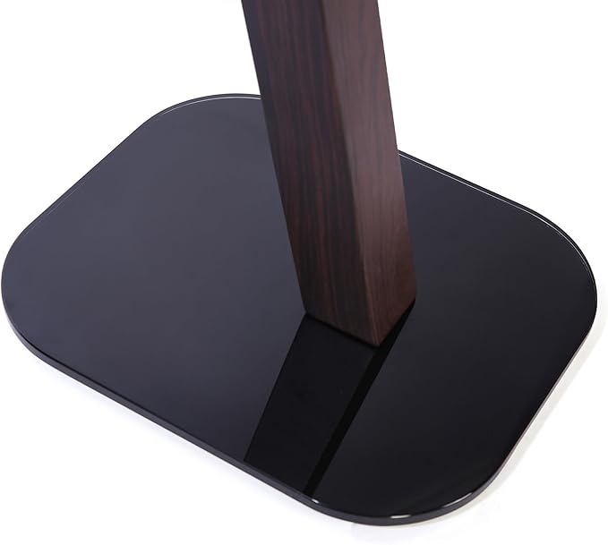 EXIMUS One Pair Fixed Height Universal Speaker Floor Stands - Espresso - 610 Series