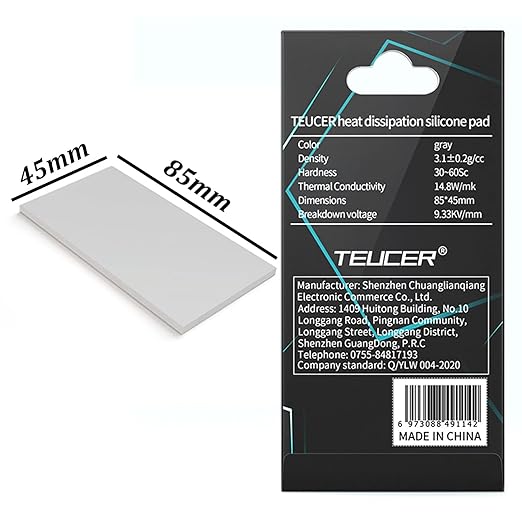 Thermal Pad 14.8 W/mK, 85x45x2.5mm, Non Conductive Heat Resistance High Temperature Resistance, Silicone Thermal Pads for Laptop Heatsink GPU CPU LED Cooler (2.5mm)