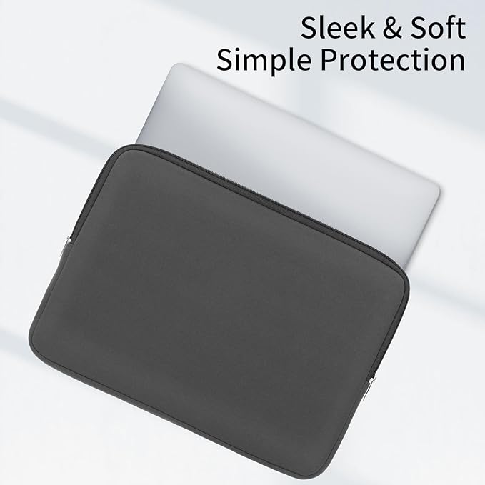 RAINYEAR 15 Inch Laptop Sleeve 15" Protective Soft Case Padded Cover Carrying Bag Specially Compatible with 15.4" MacBook Pro/Air A3241 A3241 A2941 A3114 A1938 A1707 A1990 (Grey, Upgraded Version)
