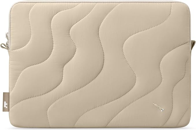 tomtoc 360 Protective Puffy Laptop Sleeve for 15-inch MacBook Air M4/A3241 2025, M3/A3114 2024, M2/A2941 2023, 15-inch Surface Laptop 7th(Copilot+ PC)/6/5/4/3, Quilted Puffer Soft Computer Case Bag