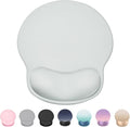 Ergonomic Mouse Pad Wrist Support, Comfortable Mouse Pad Wrist Rest, Relieve Wrist Pain Gel Mouse pad, Non-Slip Rubber Base Mousepad for Laptop, Computer, Prefect for Office(Light Gray