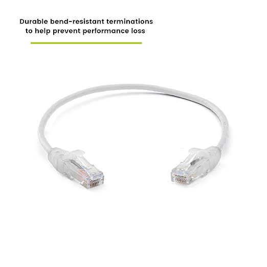 TRUECABLE Cat6 Component Rated Patch Cable, Unshielded (U/UTP), 1ft, White, 28AWG Solid Copper, Snagless 10G High-Speed Ethernet Cable, PoE++ 4PPoE 100W, UL Listed, RoHS-3, 1 Pack