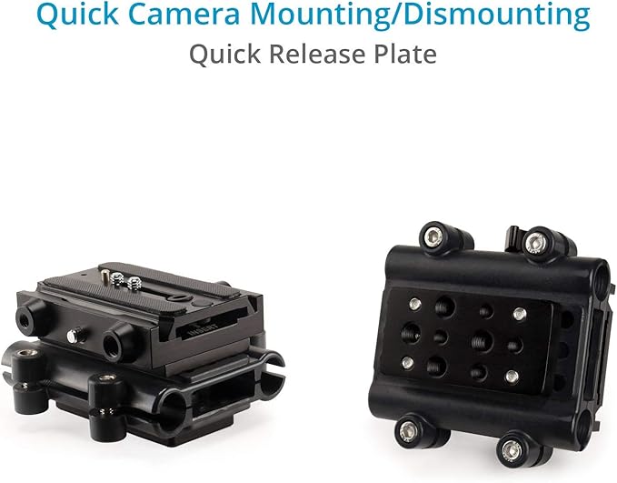 Camera Shoulder Support Rig Kit with Cage & Matte Box for DSLRs Video Camcorder. Adjustable Brackets & Handles. Fits Multiple Lenes Diameter up to 95m. 4x4 Filter Holders. (FC-02)