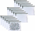 Oaimyy-15 Pcs-5"x 7"-Mesh Zipper Pouches File Bags Puzzle Storage Bags Folders Large Bag Zip Pouch for Office Supplies,Organizing Classroom Storage,Board Game Organization-Black