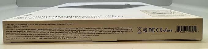 Satechi USB C Hub, Type-C Aluminum Stand & Hub, USB-C Data Port, Micro/SD Card Readers, USB 3.0 & Headphone Jack Port, for Mac mini M2/M1 (Not Compatible with M4) - Space Gray