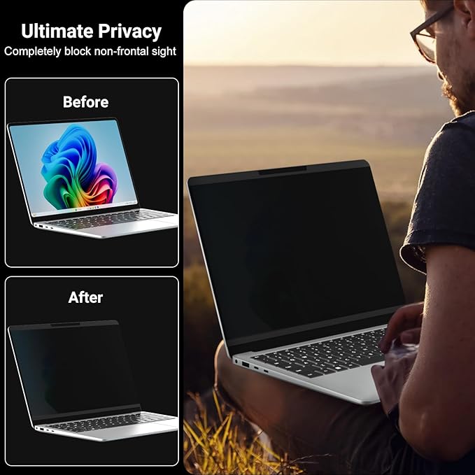 Magnetic Privacy Screen for 13.5 Inch Microsoft Surface Laptop 4/3/2, Removable Anti Glare Surface Laptop 13.5 Screen Protector, Blue Light Filter, Anti Spy Easy Install