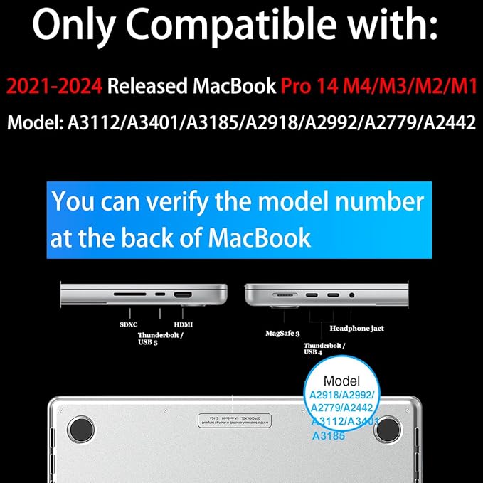 Teryeefi for MacBook Pro 14 inch Case M4 M3 M2 M1 2024 2023 2021 (Model:A3112 A3401 A3185 A2918 A2992 A2779 A2442), Hard Shell Cover + Keyboard Cover, Forest Landscape