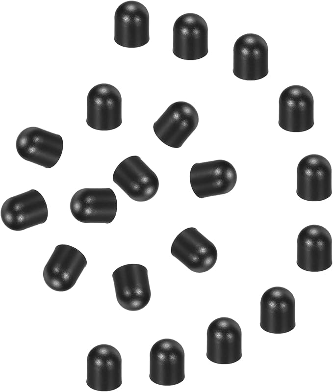 MECCANIXITY 20Pcs Replacement Stylus Pen Tips 6mm Conductive Capacitive Touch Screen Pens Tips Silicone Rubber, Black