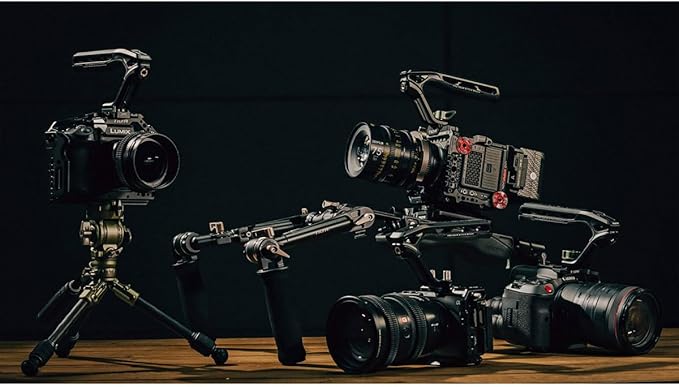 Tilta Xeno Top Handle for Filmmakers & Cameras - Black | Aluminum Alloy and Silicone Build | Fits Most Cameras/Cages | 1/4"-20 Threads w/Locating Points | Safety Release Pin (Dual 1/4"-20)