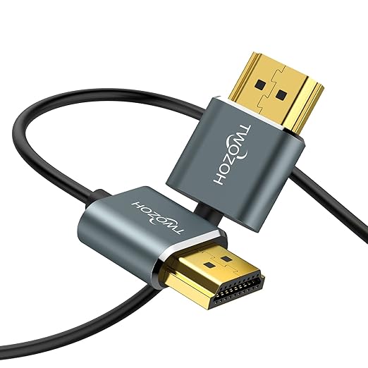 Twozoh Slim 4K HDMI Cable 3.3FT 10 Pack, Ultra Thin & Flexible Skinny HDMI to HDMI 2.0 Cord Support 4K/60HZ 18gbps Laptop, Monitor, PS5, PS4, Xbox One, Fire TV