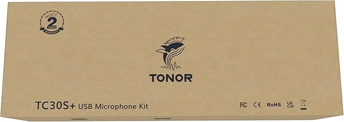 TONOR USB Gaming Microphone, RGB Streaming Microfono Set, PC Podcast Recording Computer Mic for PS4/5, Discord, Twitch, Cardioid Condenser Mic with Adjustable Boom Arm Stand TC30S+