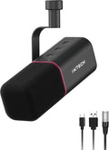 IXTECH Cardioid Dynamic Microphone with Mic Cover, Vocal USB XLR Microphone for Podcasting, Streaming, Recording, Gaming and Voice-Over (Black)