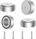 Tertullus 4 Pcs Turntable Feet Aluminum HiFi Turntable Isolation Feet Aluminum Stand Speakers Spikes Audio Pads 58x22mm for HiFi Amplifier/Speaker/Turntable/Player(Silver)