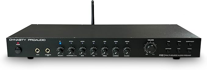 PX2 High Definition Multi-Source Home Audio Preamp with Qualcomm® aptX™ Lossless Bluetooth 5.3 Chipset/USB DAC Interface Built-in