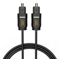 CableCreation Optical Digital Audio Cable 6FT, Slim Fiber Optic Toslink Gold Plated Optical S/PDIF Cord for Home Theater, Sound Bar, TV, PS4, Xbox, VD/CD Player, Game Console& More, Black/OD:2.2mm