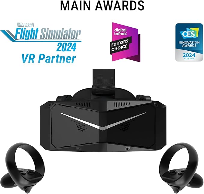 Pimax Crystal Light PCVR Headset Partial Payment Version - 8K Resolution,QLED Display, Light & Comfortable,High Clarity VR for Flight Simulator, Compatible with MSFS, iRacing & More, DMAS