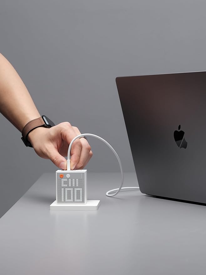 Pixel 100 USB C Charger 100W Laptop GaN Charger 4-Port Fast Charging with Dot-Matrix Display PD 3.0, Foldable and Compact for MacBook Air, iPhone 16