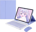 AnMengXinLing Keyboard Case for iPad Pro11 2022/2021 with Mouse Detachable Wireless Keyboard Pencil Holder Slim Smart Cover for iPad Pro 11 inch 4rd Gen/3rd Gen,Purple