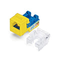 TRUE CABLE Cat5e Keystone Jack, Unshielded (UTP), 90 Degree Punch-Down, PoE++ (4PPoE) 100W, UL Listed, ETL Verified, ANSI/TIA Certified, Modular RJ45 Female, Yellow, 48 Pack