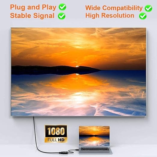 TSUPY DisplayPort to VGA, 1080P DP to VGA Adapter Gold-Plated Display Port to VGA Converter Male to Female Cable to Connect Your Computer to a Large Screen, Projector