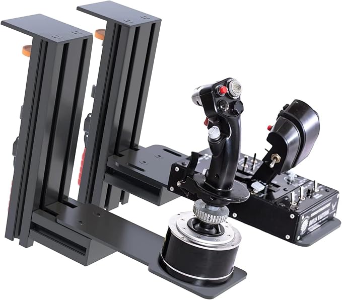 Meza Mount-Set of 2 Hotas Desk Mount for The Flight Sim Joystick Mount Compatible with Thrustmaster Warthog/WinWing Orion 2,Adjustable height and position Hotas Mount,Flight Joystick Mount