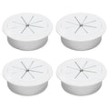 Desk Grommet 2-1/16" (53 mm), Desk Hole Cover for Cables White, Cable Grommet ABS Plastic, Desk Hole Grommet for Office and Home Table Cable, Detachable & Flexible Cable Cord Organizer-4 Pcs