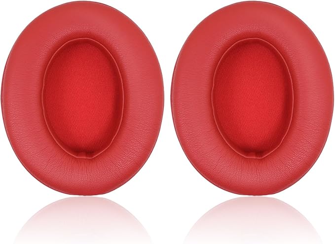 Replacement Ear Pads Cushions for Beats Studio 2 & Studio 3 Wired & Wireless Headphones, Earpads with Soft Protein Leather, Noise Isolation Memory Foam -red