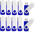 KOOTION 10 X 1GB USB Flash Drive 1gb Flash Drive Swivel Thumb Drive Memory Stick Keychain Design Blue