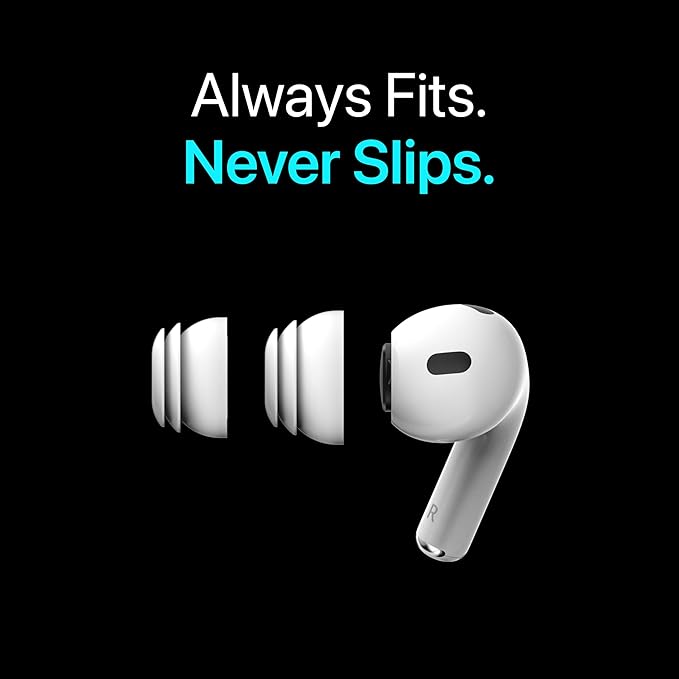 Premium Multi-Flange Eartips for AirPods Pro 1&2 (Medium) – Always Fits, Never Slips