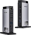 WAVLINK USB C DisplayLink Docking Station 15 in 1 with 3 HDMI,Laptop Docking Station Triple Monitor 4K60Hz,for M1 M2 M3 Mac and Windows,5 USB Ports, 2DP,Ethernet Port, Audio/Mic, SD/TF
