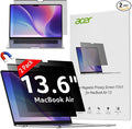 acer [2 Pack] Laptop Privacy Screen for MacBook Air 13 Inch (2022-2025 M1,M2,M3,M4), Eye Protection Anti Spy/Glare Blue Light Computer Monitor Privacy Filter, Dual-Sided Magnetic & Removable