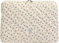 Puffy Laptop Sleeve 13-15.6 Inch Cute Quilted Laptop Protective Case Padded Floral Computer Sleeve for MacBook (A-Blue, 15 Inch)