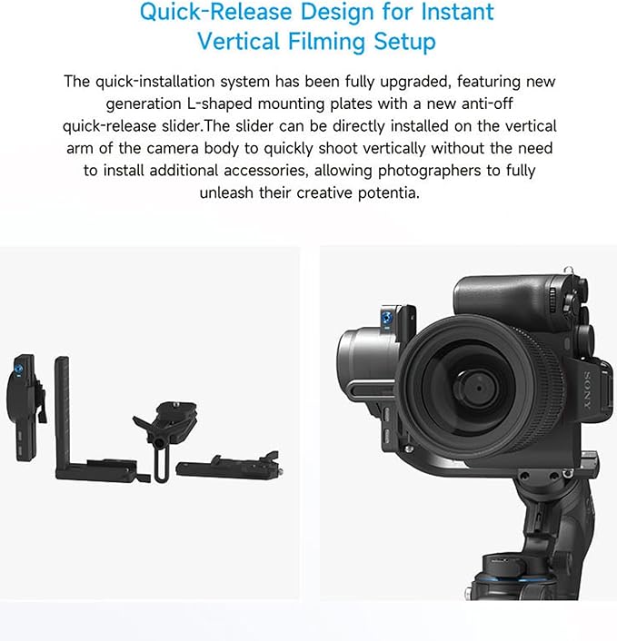 FeiyuTech SCORP 2 KIT Gimbal Stabilizer for DSLR and Mirrorless Camera,Built-in AI Tracking,3-Axis Gimbal for Sony/Canon/Nikon/Fujifilm, Max 5.51lbs,Touch Screen, Native Vertical Shooting with Case