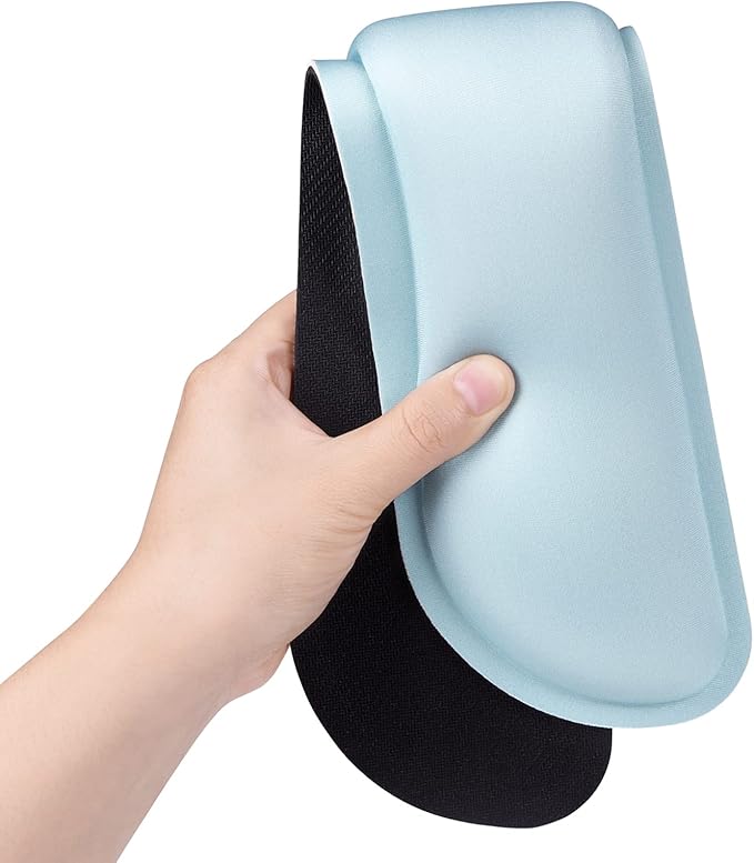 Dapesuom Enlarge Keyboard Wrist Rest, Memory Foam Keyboard Wrist Cushion for Computer Desk Mats Support, Typing Pain Relief Ergonomic Mouse Pad Rests with Non-Slip Base for Gaming, Laptop, Sky Blue