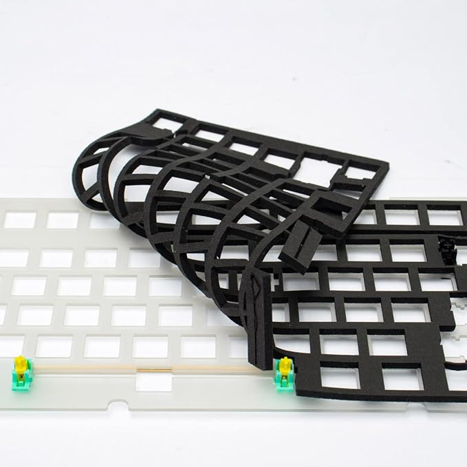 Mintcaps 2-Piece Keyboard Sound Dampening Set - 87 Layout Silencer Pad Gasket EVA Foam for Mechanical Keyboard Switches