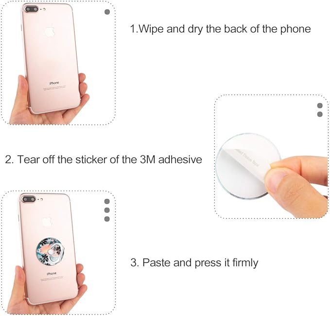 Bonoma Cell Phone Ring Holder Stand, 3 Pack Sunset Beach Palm Tree 360 Rotation Universal Smartphone Ring Grip Stand Compatible with Smartphones and Tablets