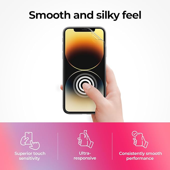 SIELO 2 Pack Matte Screen Protector for iPhone 12, 9H Hardness Shatterproof & paper-feel PET Film, Anti-Glare & Anti-Fingerprint Case Friendly iPhone 12 Paper Screen Protector Film.